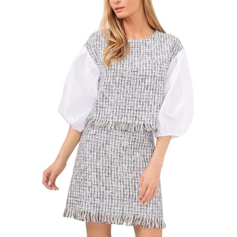 Riley Rae Tweed Layered Look Blouse